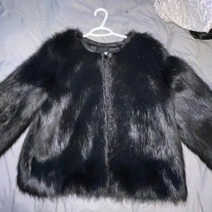 Black Faux Fur Jacket